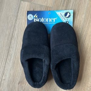 Isotoner memory foam slippers with soles